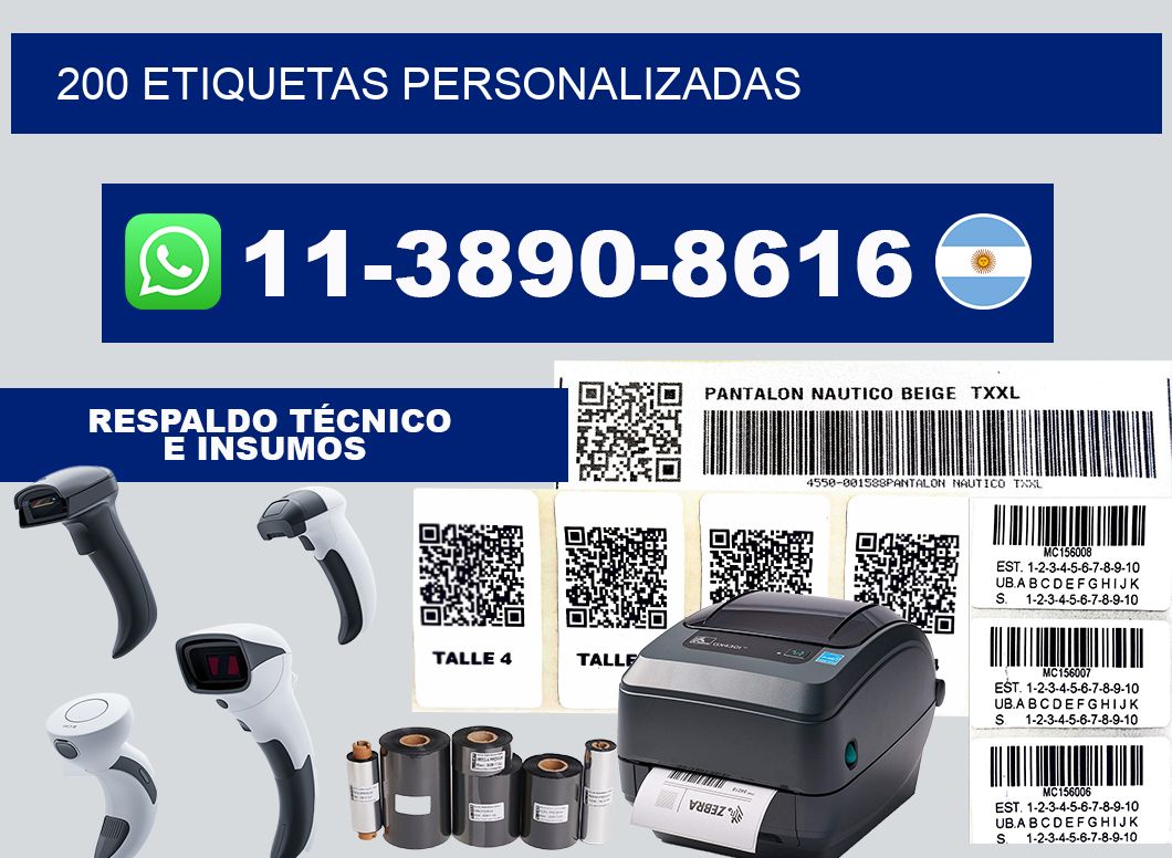 200 ETIQUETAS PERSONALIZADAS