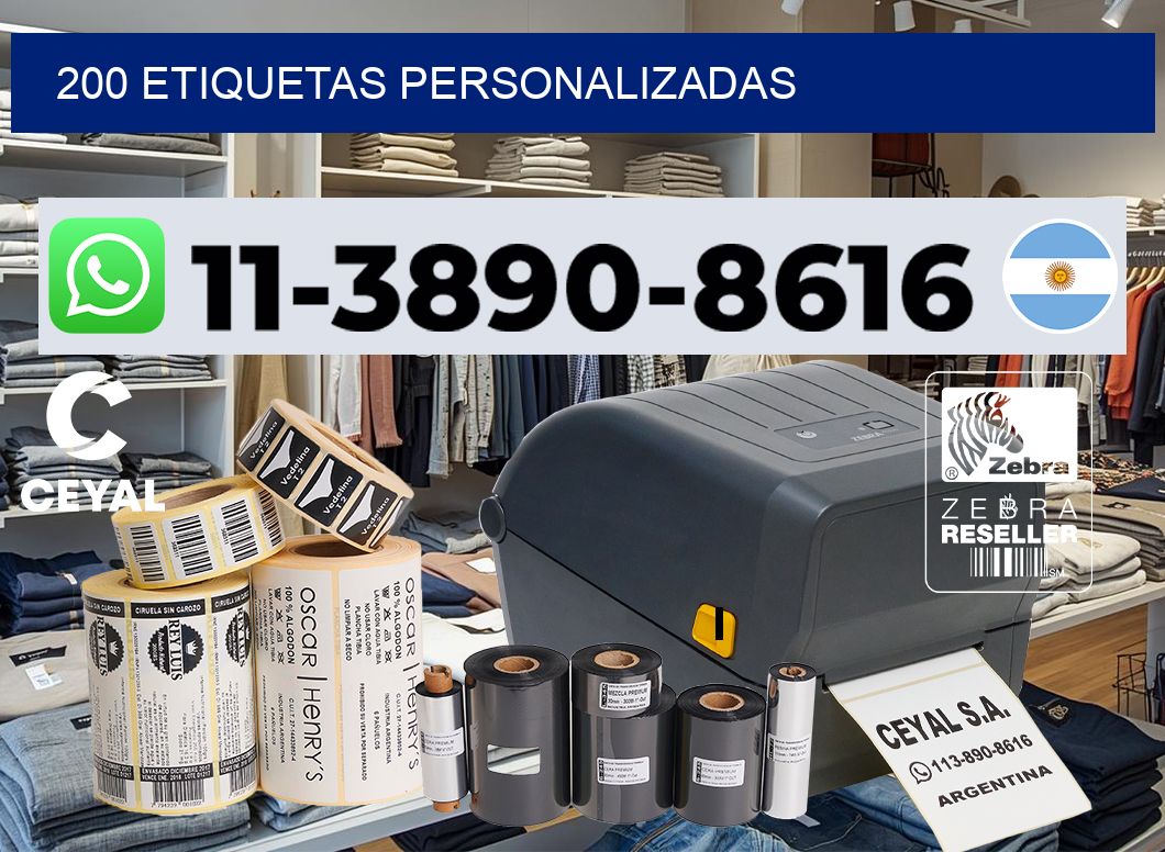 200 ETIQUETAS PERSONALIZADAS