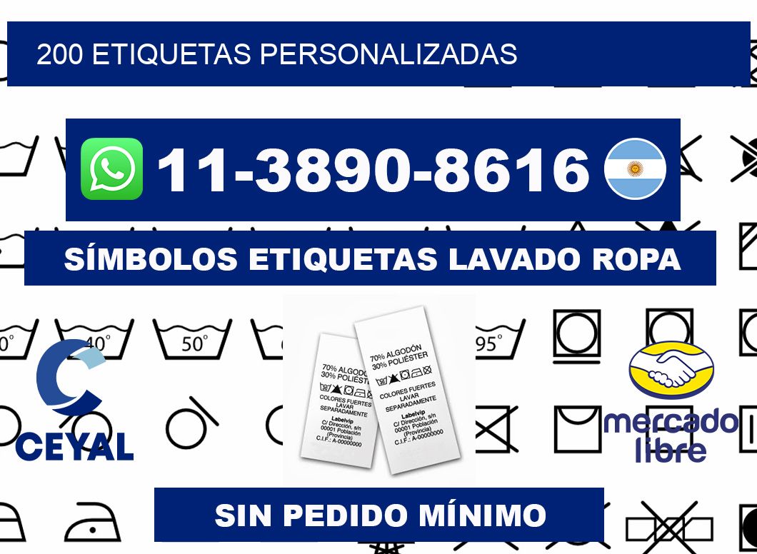 200 ETIQUETAS PERSONALIZADAS