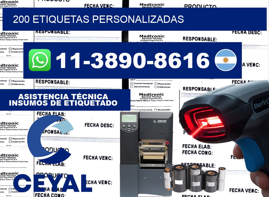 200 ETIQUETAS PERSONALIZADAS