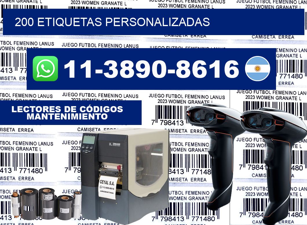 200 ETIQUETAS PERSONALIZADAS