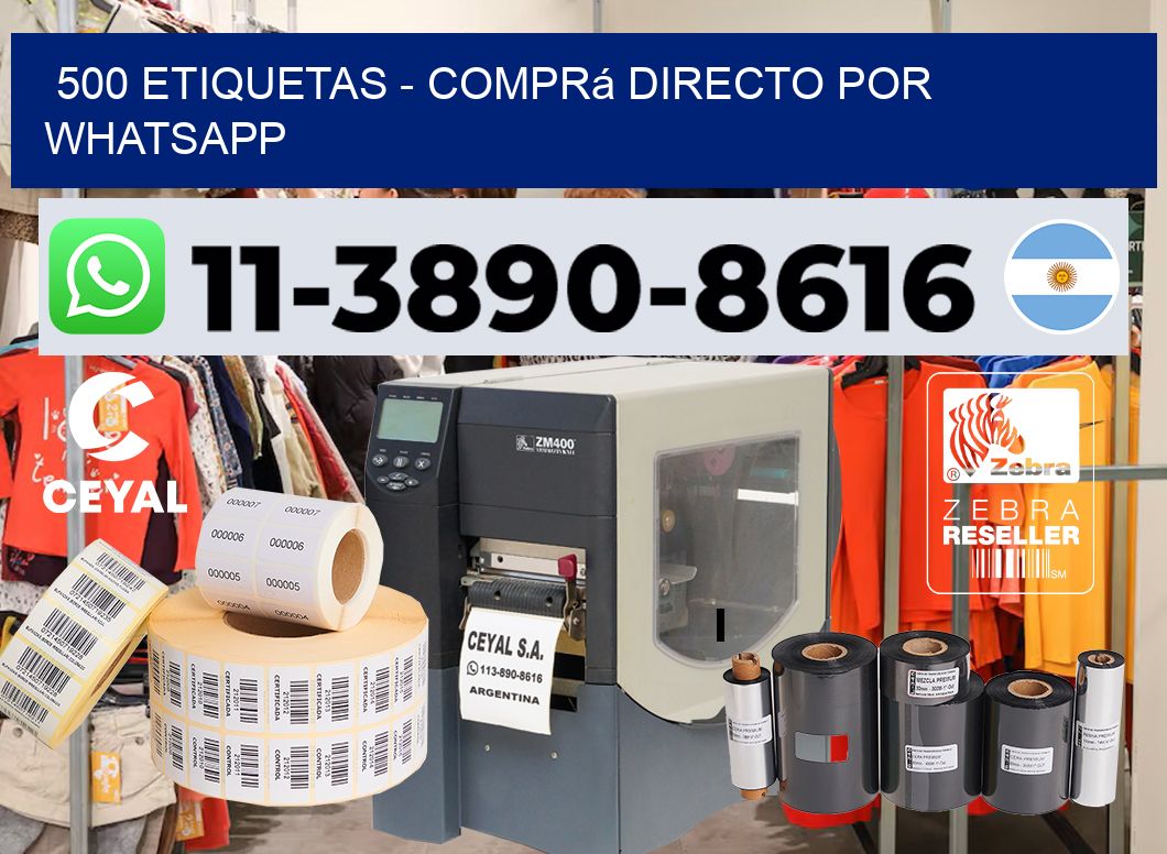 500 ETIQUETAS - Comprá directo por WhatsApp