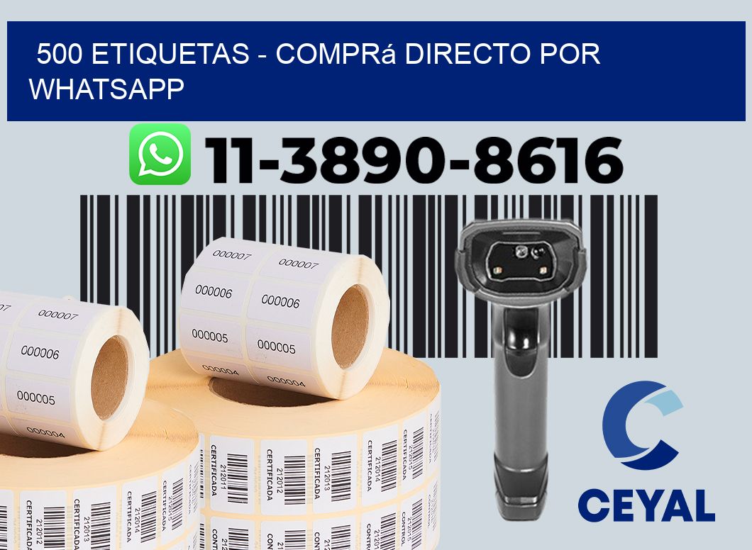 500 ETIQUETAS - Comprá directo por WhatsApp