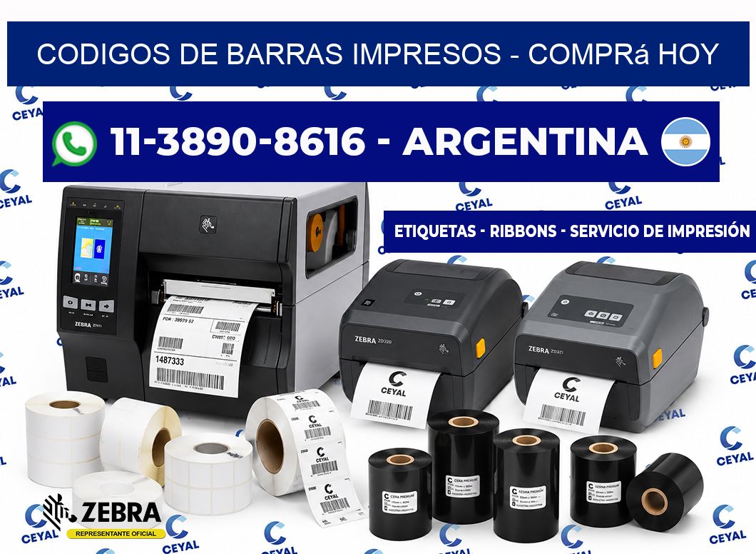CODIGOS DE BARRAS IMPRESOS - Comprá hoy