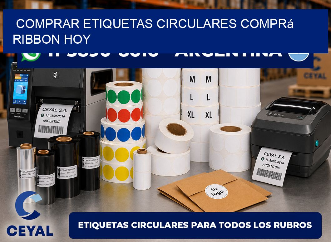 COMPRAR ETIQUETAS CIRCULARES Comprá ribbon hoy