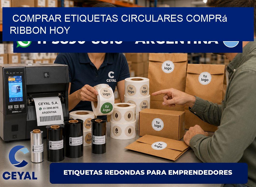 COMPRAR ETIQUETAS CIRCULARES Comprá ribbon hoy
