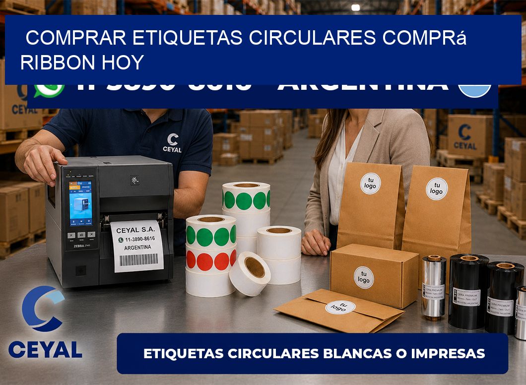 COMPRAR ETIQUETAS CIRCULARES Comprá ribbon hoy