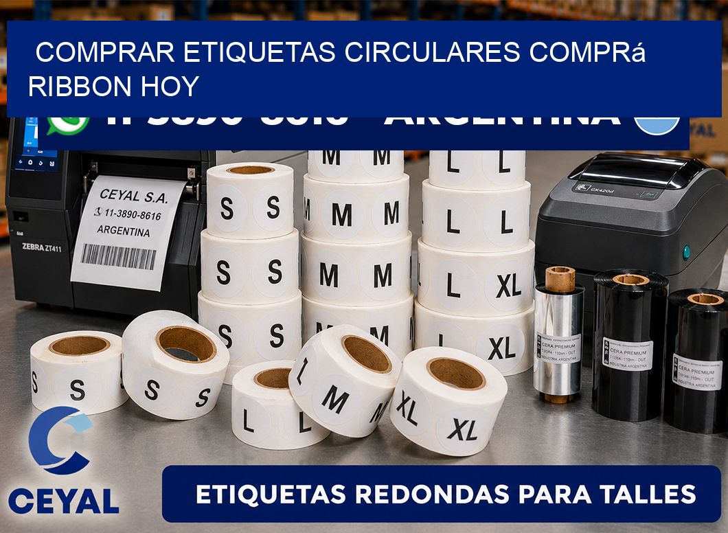 COMPRAR ETIQUETAS CIRCULARES Comprá ribbon hoy
