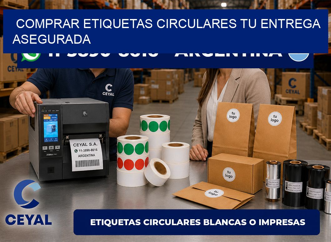 COMPRAR ETIQUETAS CIRCULARES Tu entrega asegurada