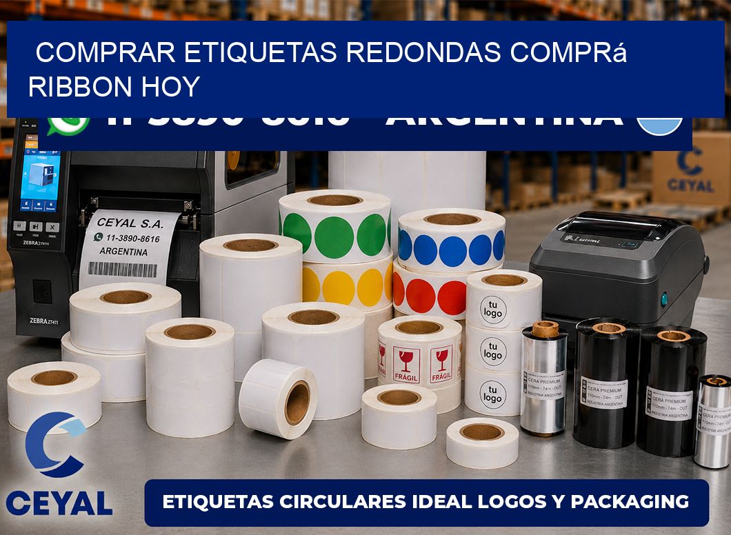 COMPRAR ETIQUETAS REDONDAS Comprá ribbon hoy