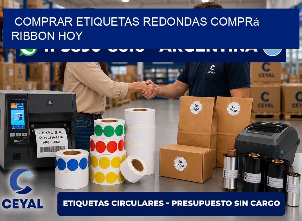 COMPRAR ETIQUETAS REDONDAS Comprá ribbon hoy