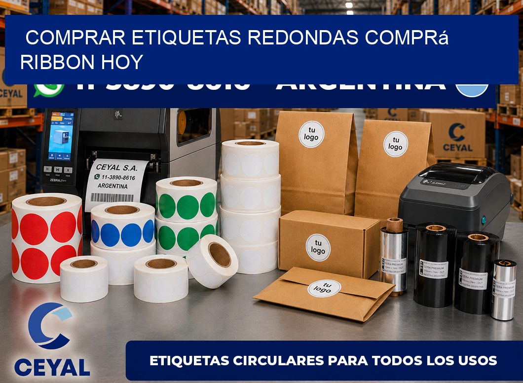COMPRAR ETIQUETAS REDONDAS Comprá ribbon hoy