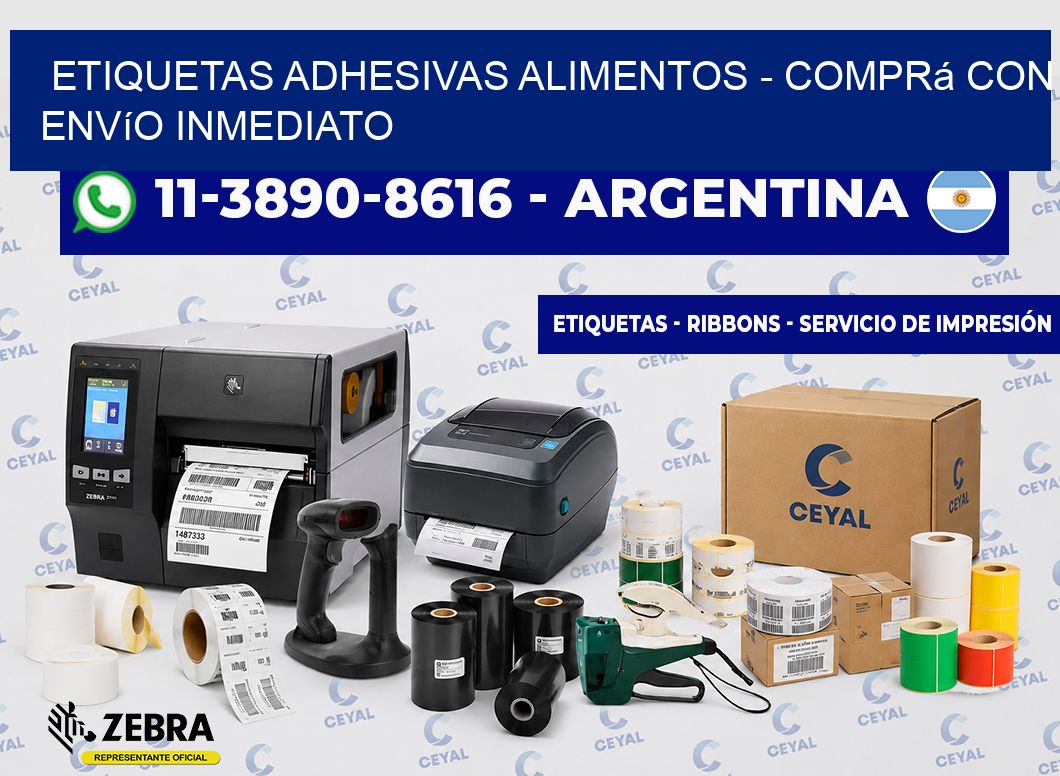ETIQUETAS ADHESIVAS ALIMENTOS - Comprá con envío inmediato