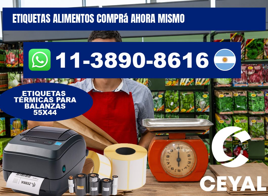 ETIQUETAS ALIMENTOS Comprá ahora mismo