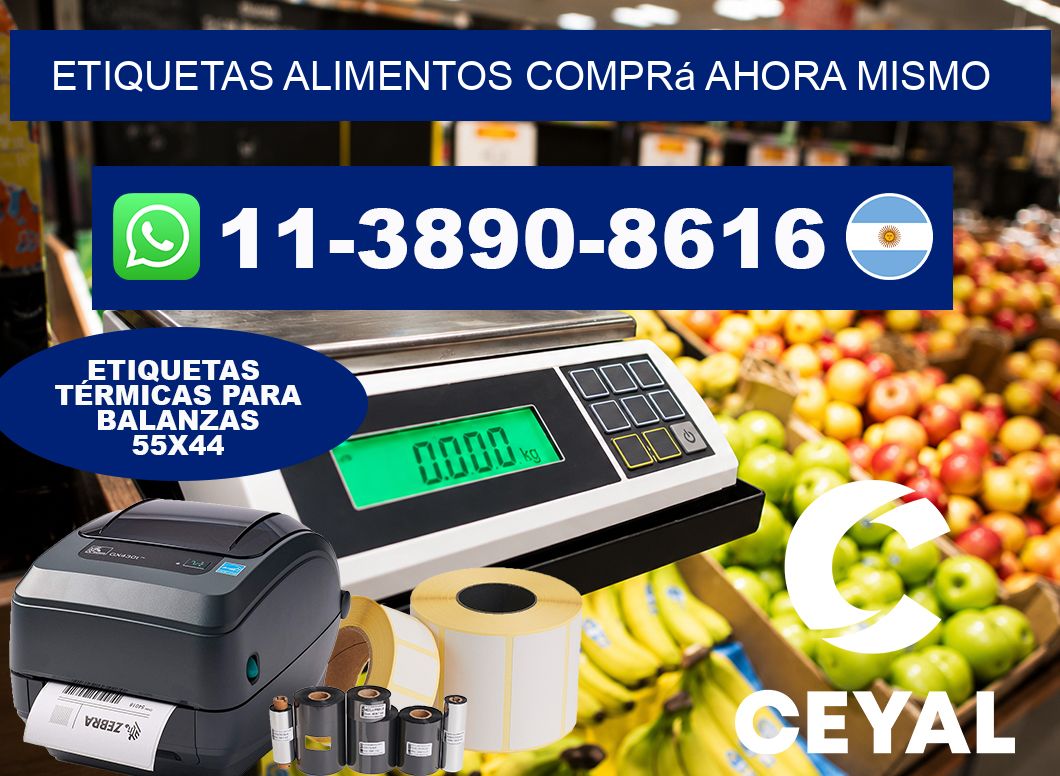ETIQUETAS ALIMENTOS Comprá ahora mismo