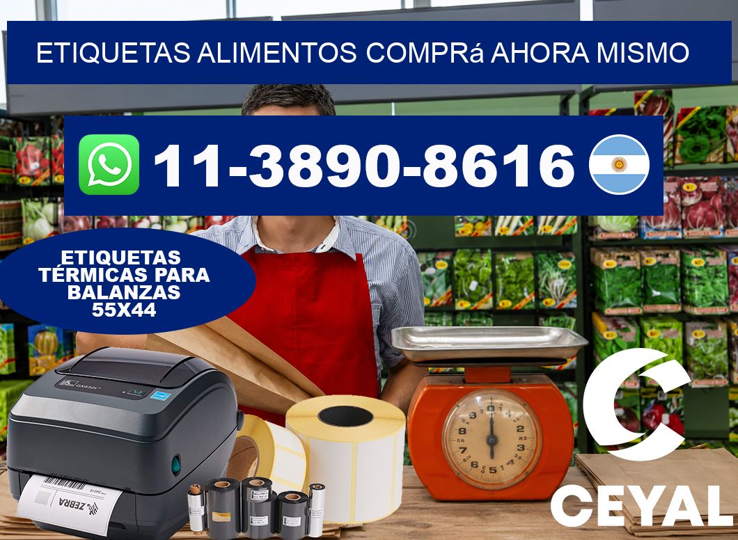 ETIQUETAS ALIMENTOS Comprá ahora mismo