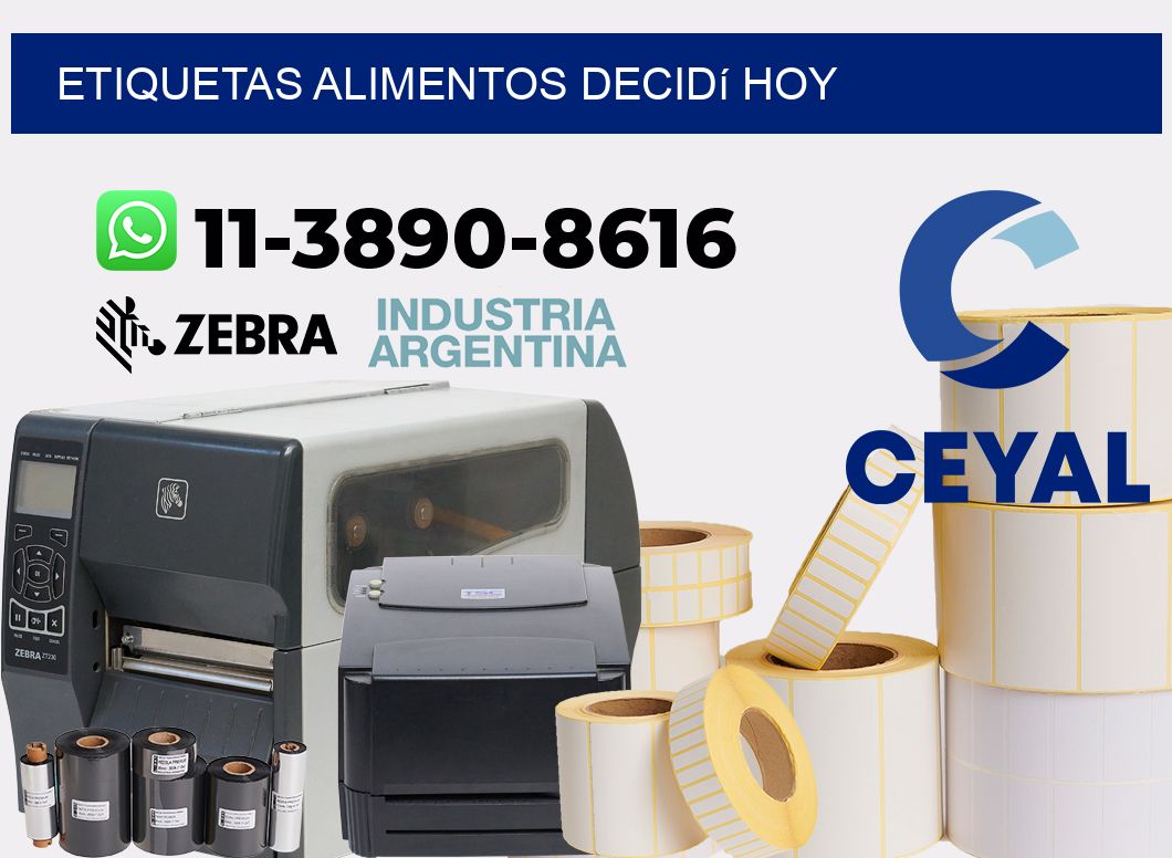 ETIQUETAS ALIMENTOS Decidí hoy