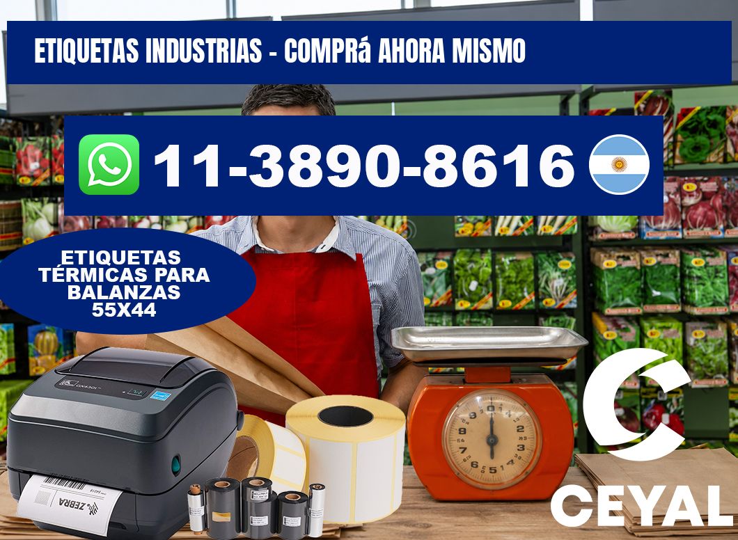 ETIQUETAS INDUSTRIAS - Comprá ahora mismo