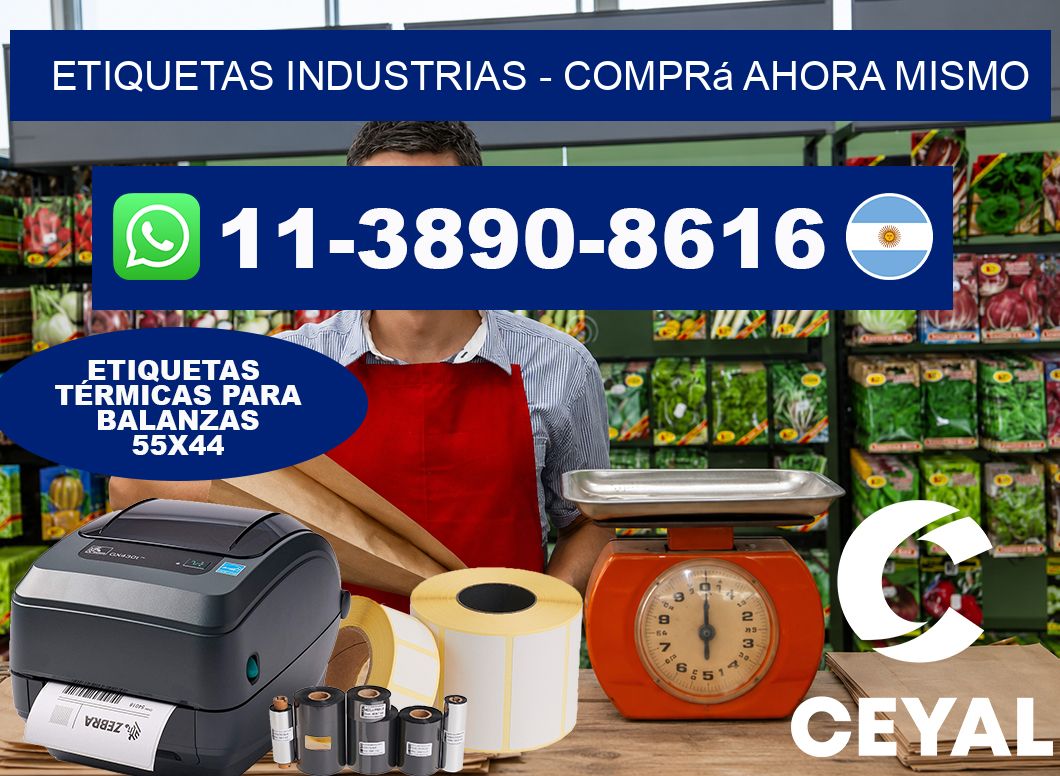 ETIQUETAS INDUSTRIAS - Comprá ahora mismo
