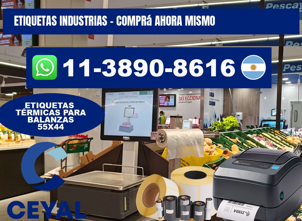 ETIQUETAS INDUSTRIAS - Comprá ahora mismo