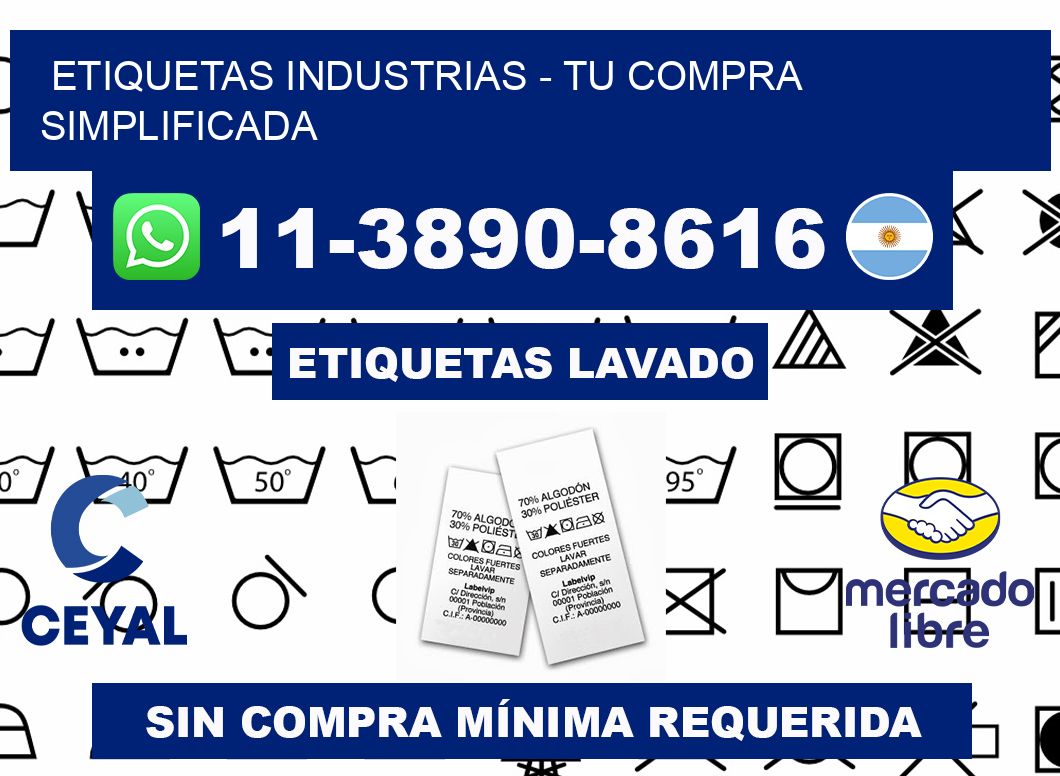 ETIQUETAS INDUSTRIAS - Tu compra simplificada