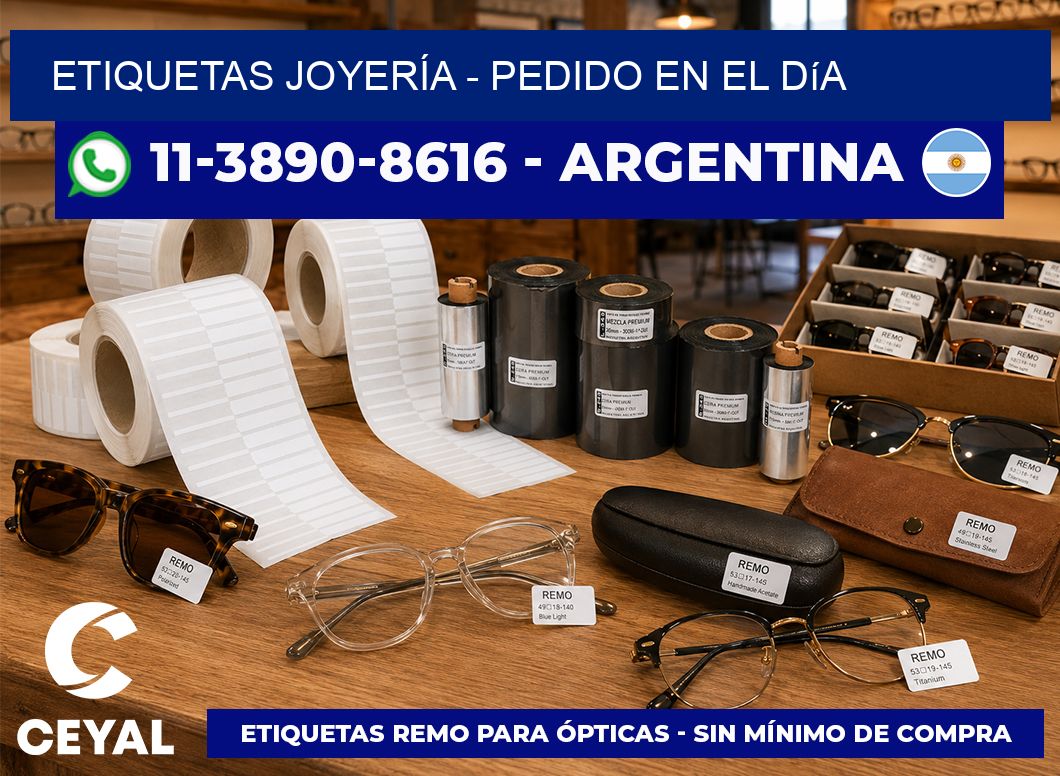 ETIQUETAS JOYERÍA - Pedido en el día