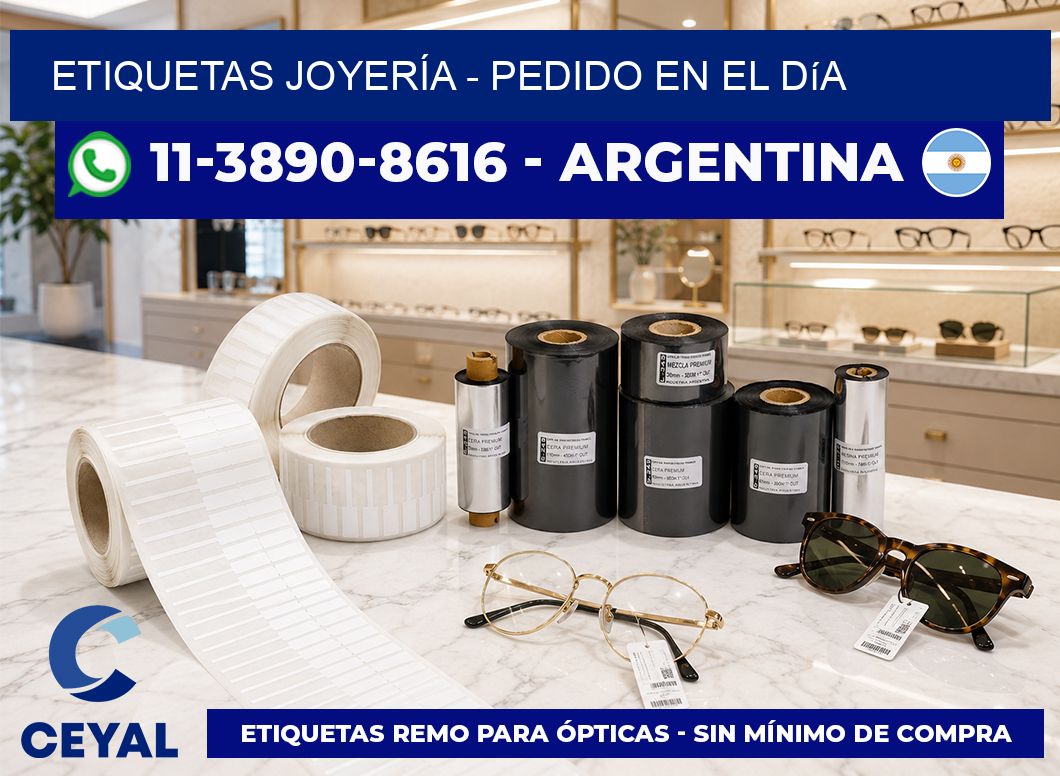 ETIQUETAS JOYERÍA - Pedido en el día
