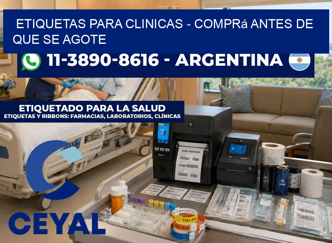 ETIQUETAS PARA CLINICAS - Comprá antes de que se agote