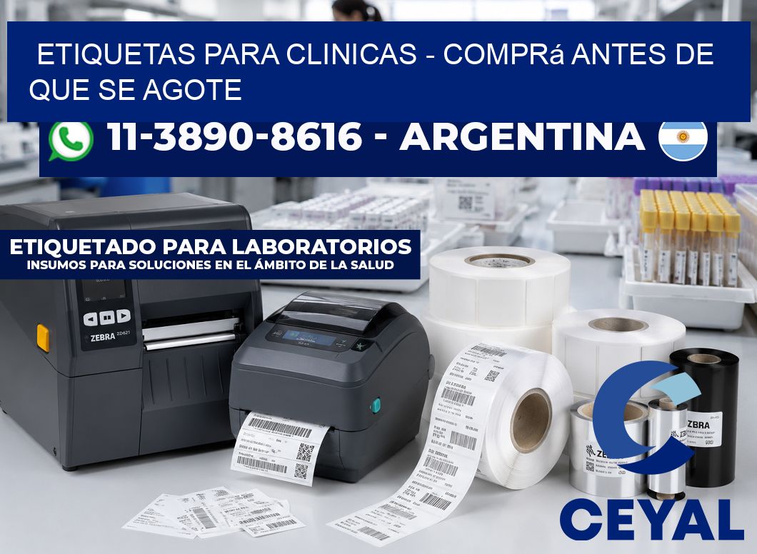 ETIQUETAS PARA CLINICAS - Comprá antes de que se agote