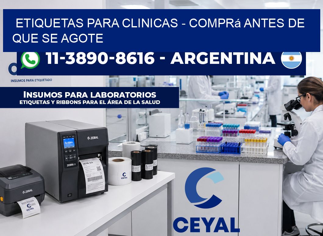 ETIQUETAS PARA CLINICAS – Comprá antes de que se agote