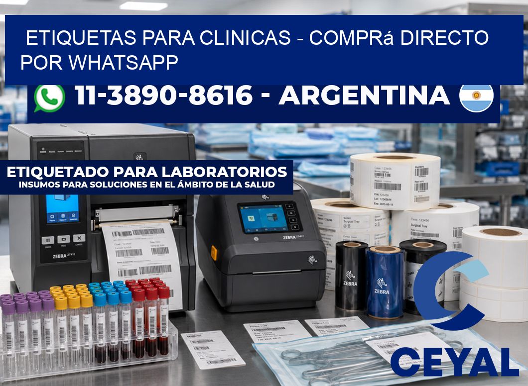ETIQUETAS PARA CLINICAS - Comprá directo por WhatsApp