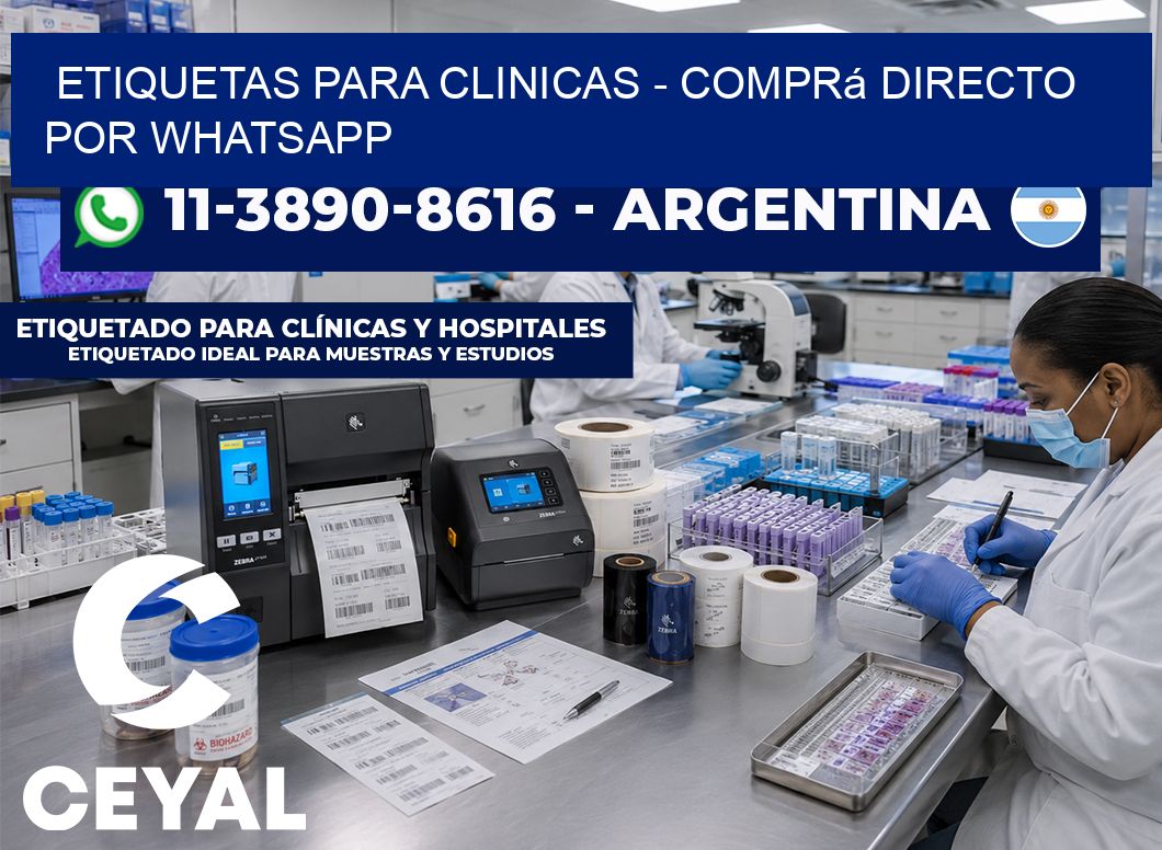 ETIQUETAS PARA CLINICAS - Comprá directo por WhatsApp