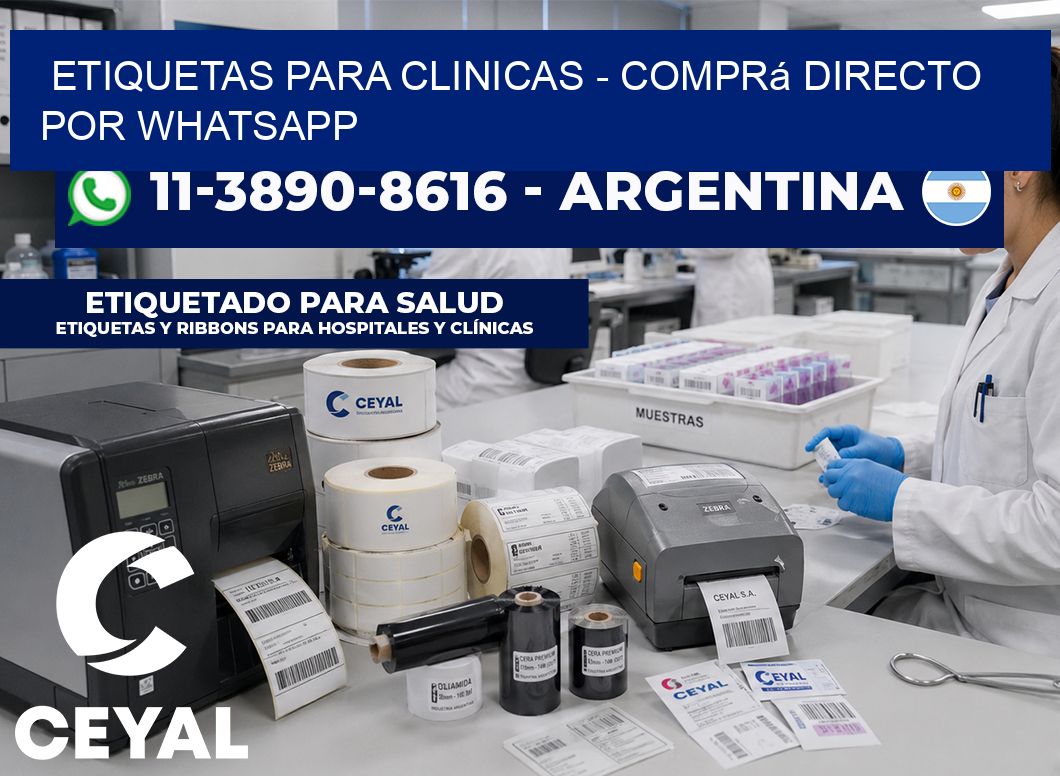 ETIQUETAS PARA CLINICAS - Comprá directo por WhatsApp