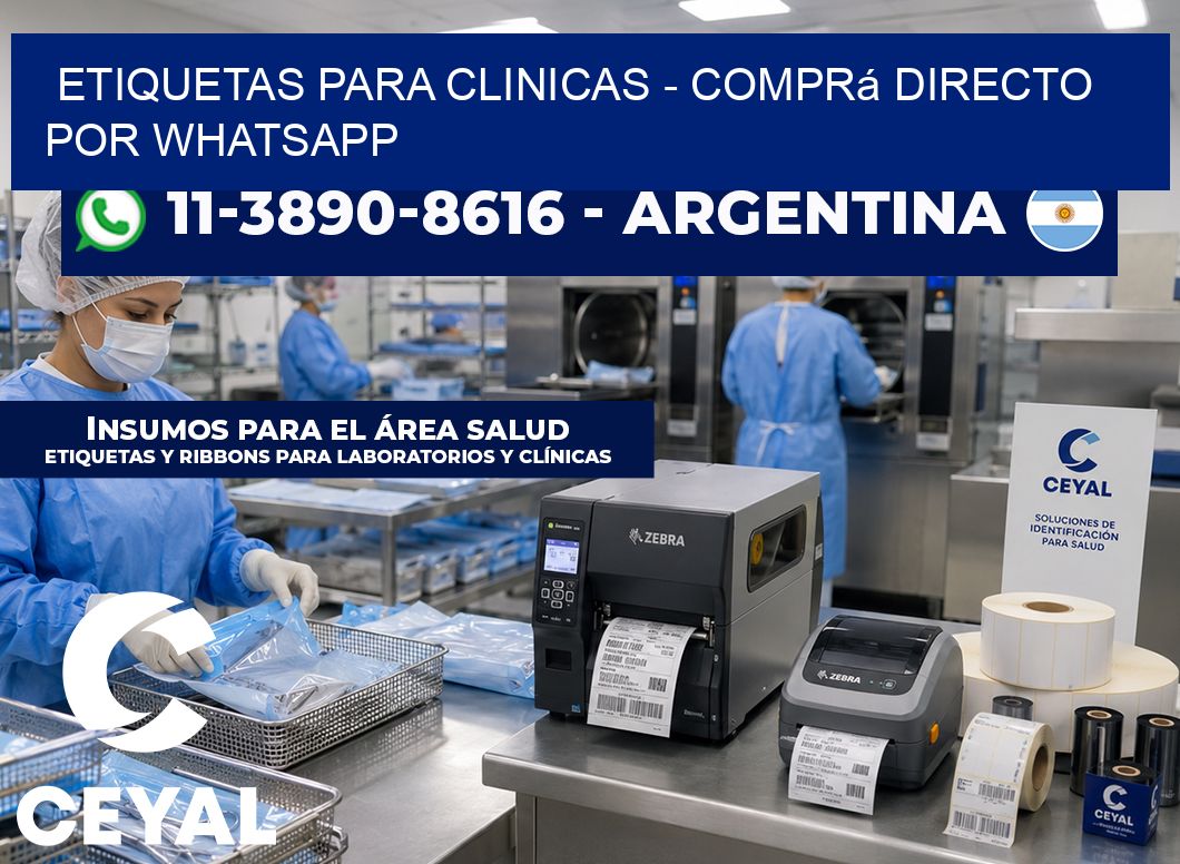 ETIQUETAS PARA CLINICAS - Comprá directo por WhatsApp