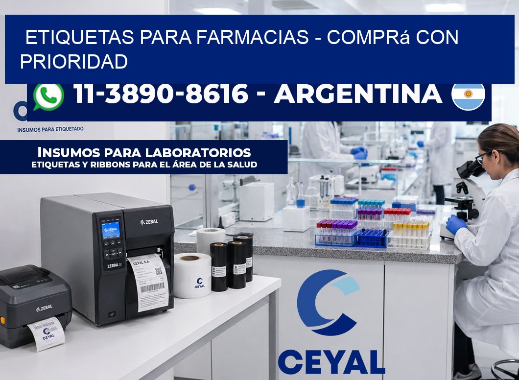 ETIQUETAS PARA FARMACIAS - Comprá con prioridad