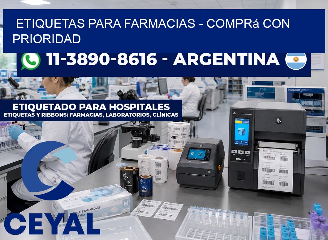 ETIQUETAS PARA FARMACIAS - Comprá con prioridad