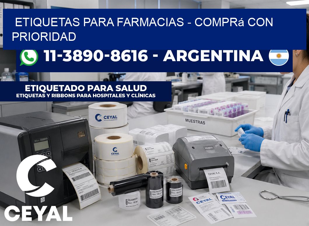 ETIQUETAS PARA FARMACIAS - Comprá con prioridad