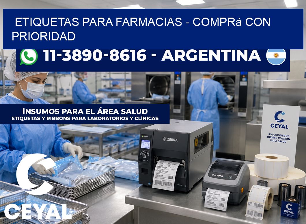 ETIQUETAS PARA FARMACIAS – Comprá con prioridad