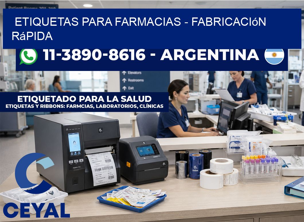 ETIQUETAS PARA FARMACIAS – Fabricación rápida