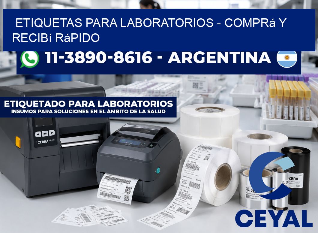 ETIQUETAS PARA LABORATORIOS - Comprá y recibí rápido