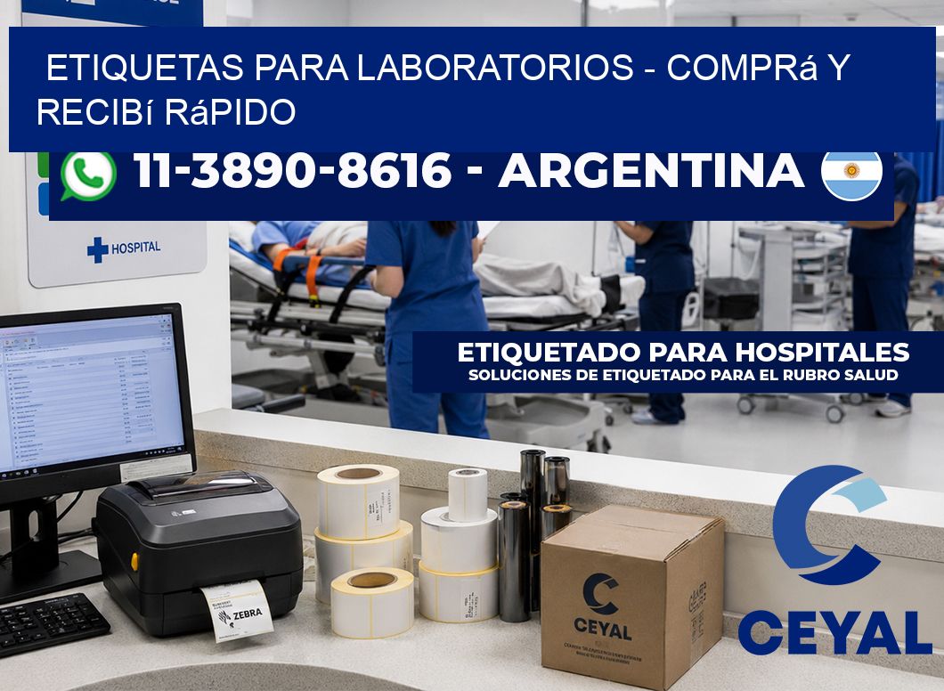 ETIQUETAS PARA LABORATORIOS - Comprá y recibí rápido