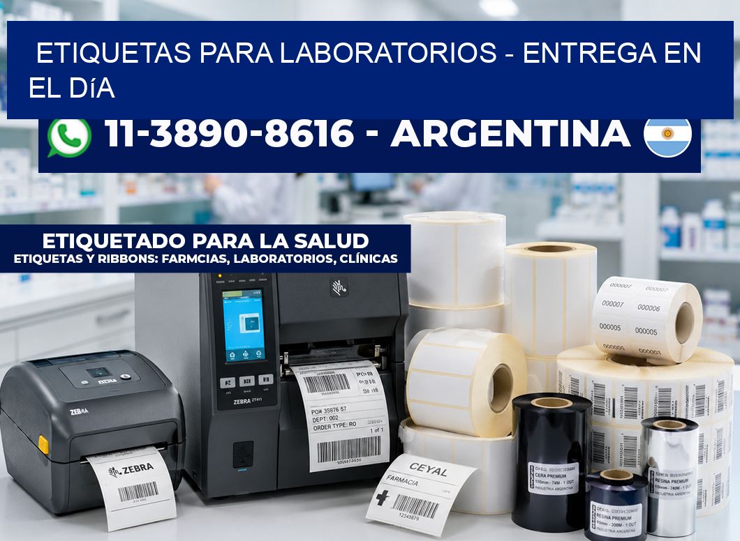 ETIQUETAS PARA LABORATORIOS - Entrega en el día