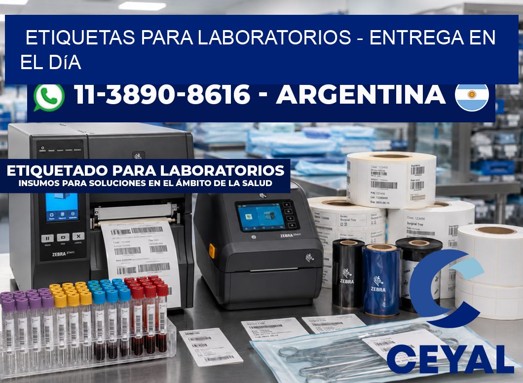ETIQUETAS PARA LABORATORIOS - Entrega en el día