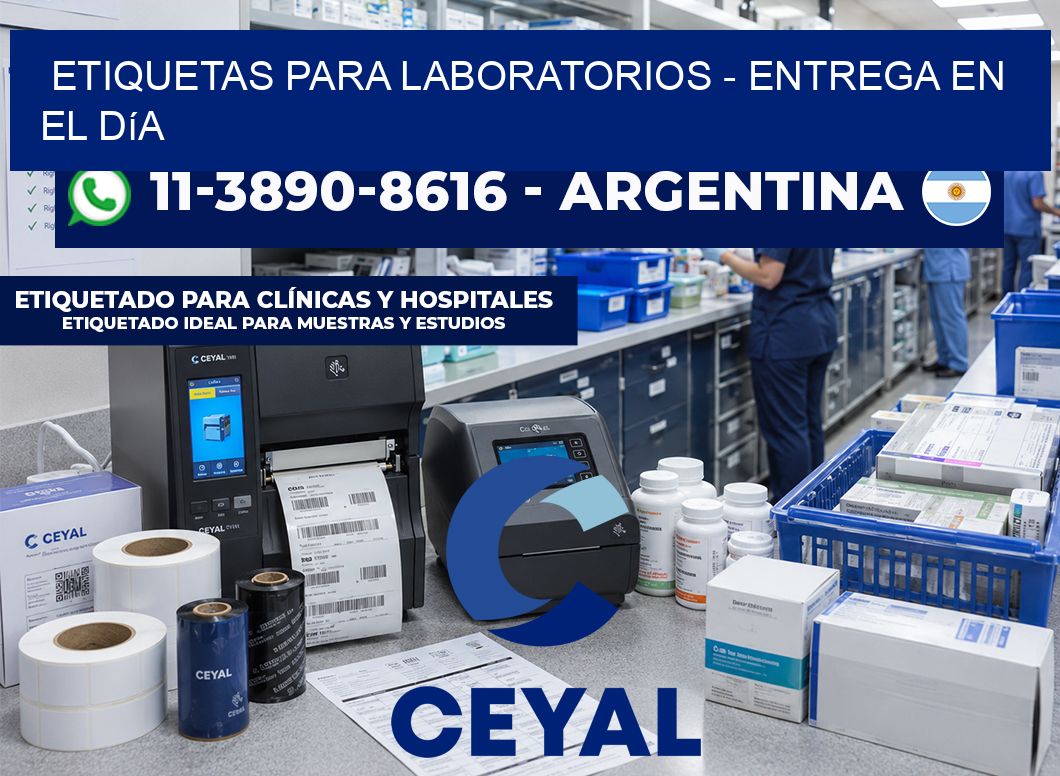 ETIQUETAS PARA LABORATORIOS – Entrega en el día