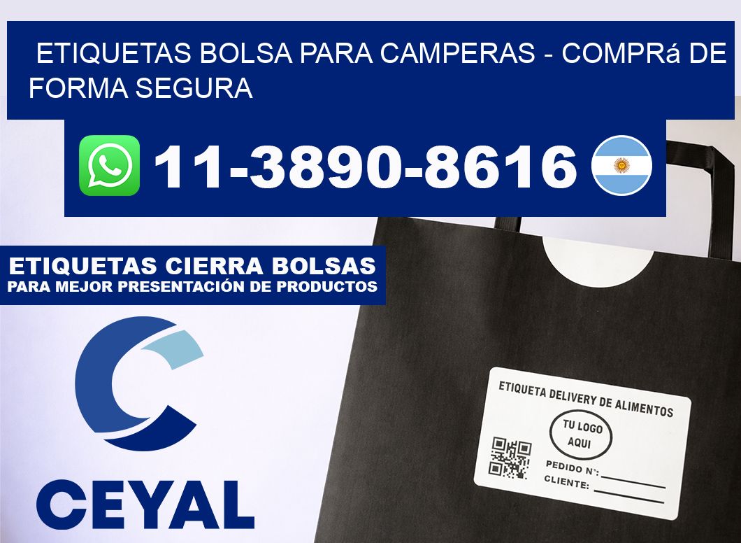Etiquetas Bolsa para camperas - Comprá de forma segura