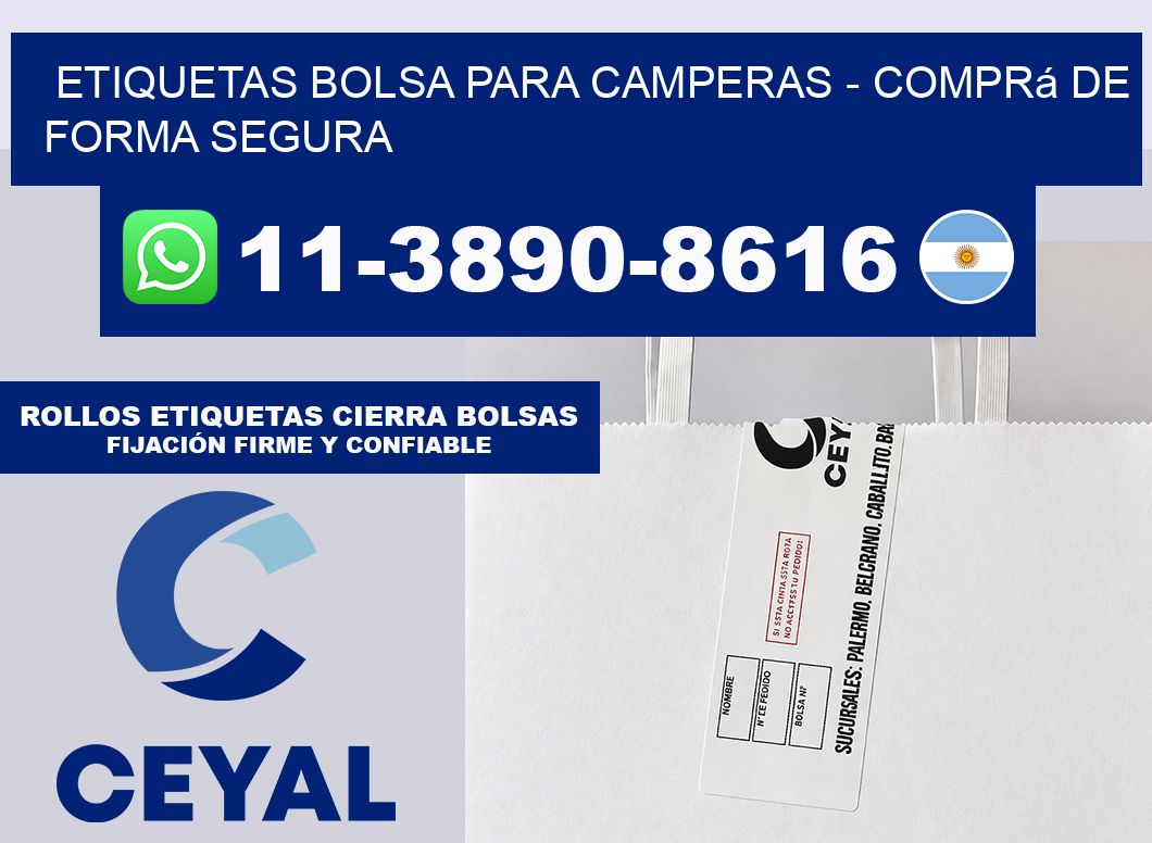 Etiquetas Bolsa para camperas - Comprá de forma segura