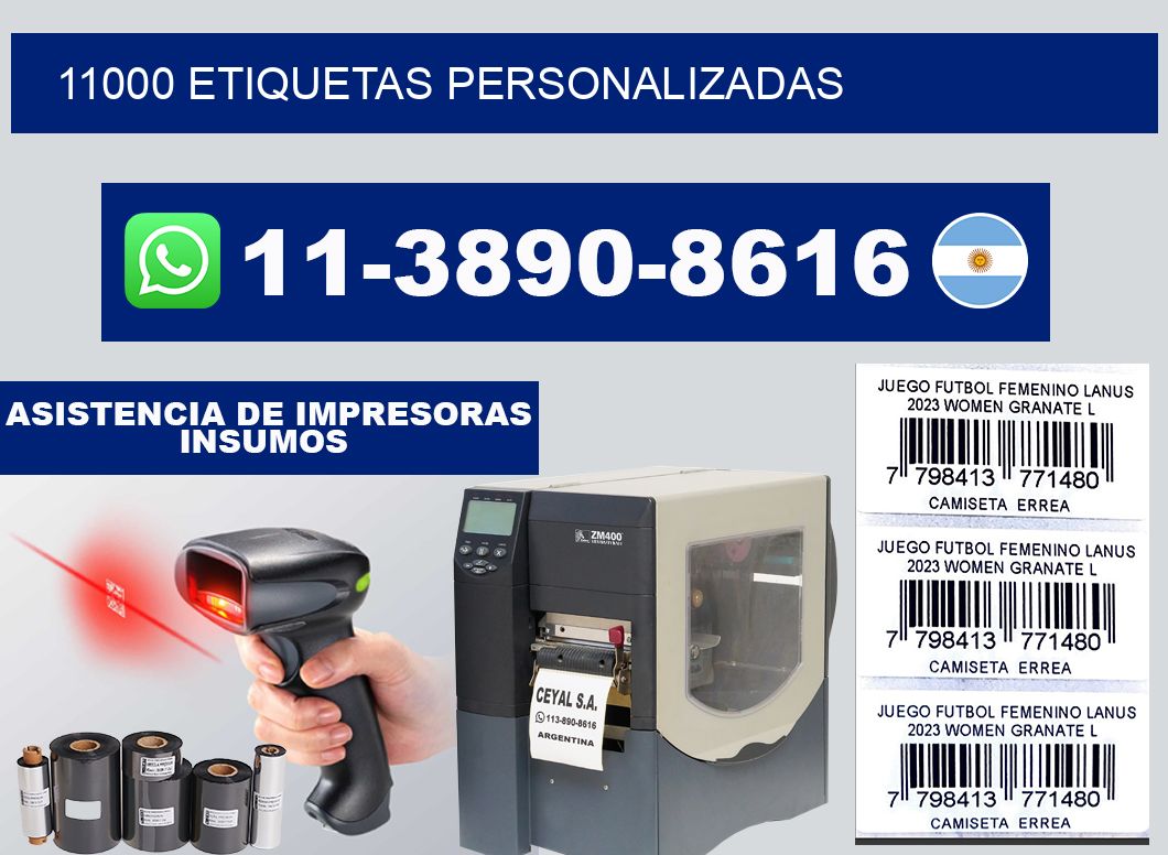 11000 ETIQUETAS PERSONALIZADAS