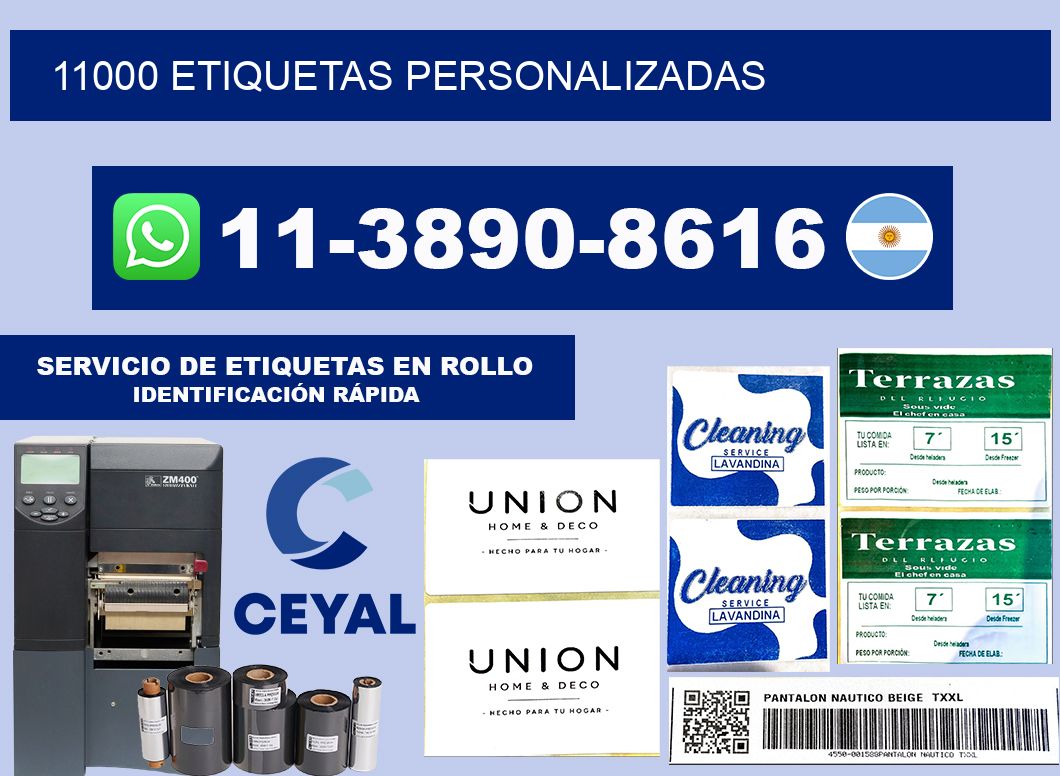 11000 ETIQUETAS PERSONALIZADAS