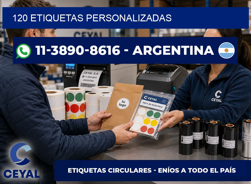 120 ETIQUETAS PERSONALIZADAS