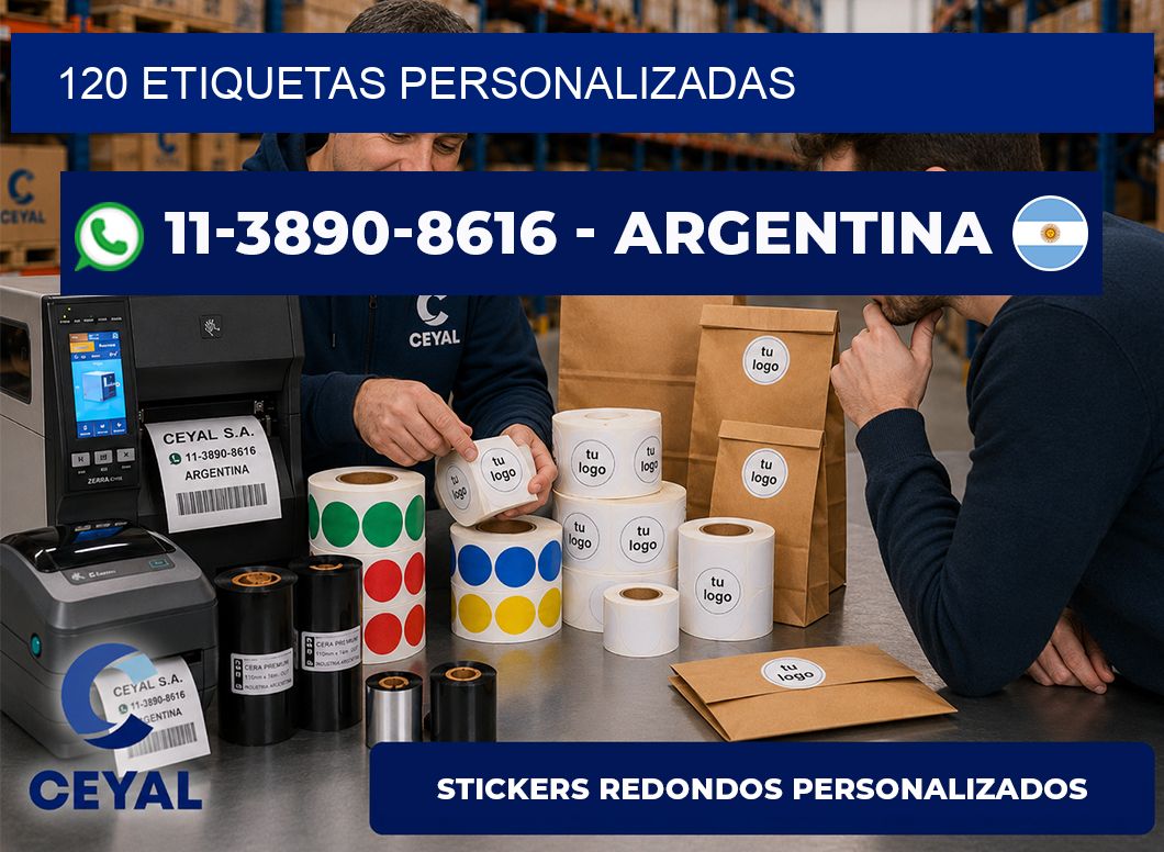 120 ETIQUETAS PERSONALIZADAS